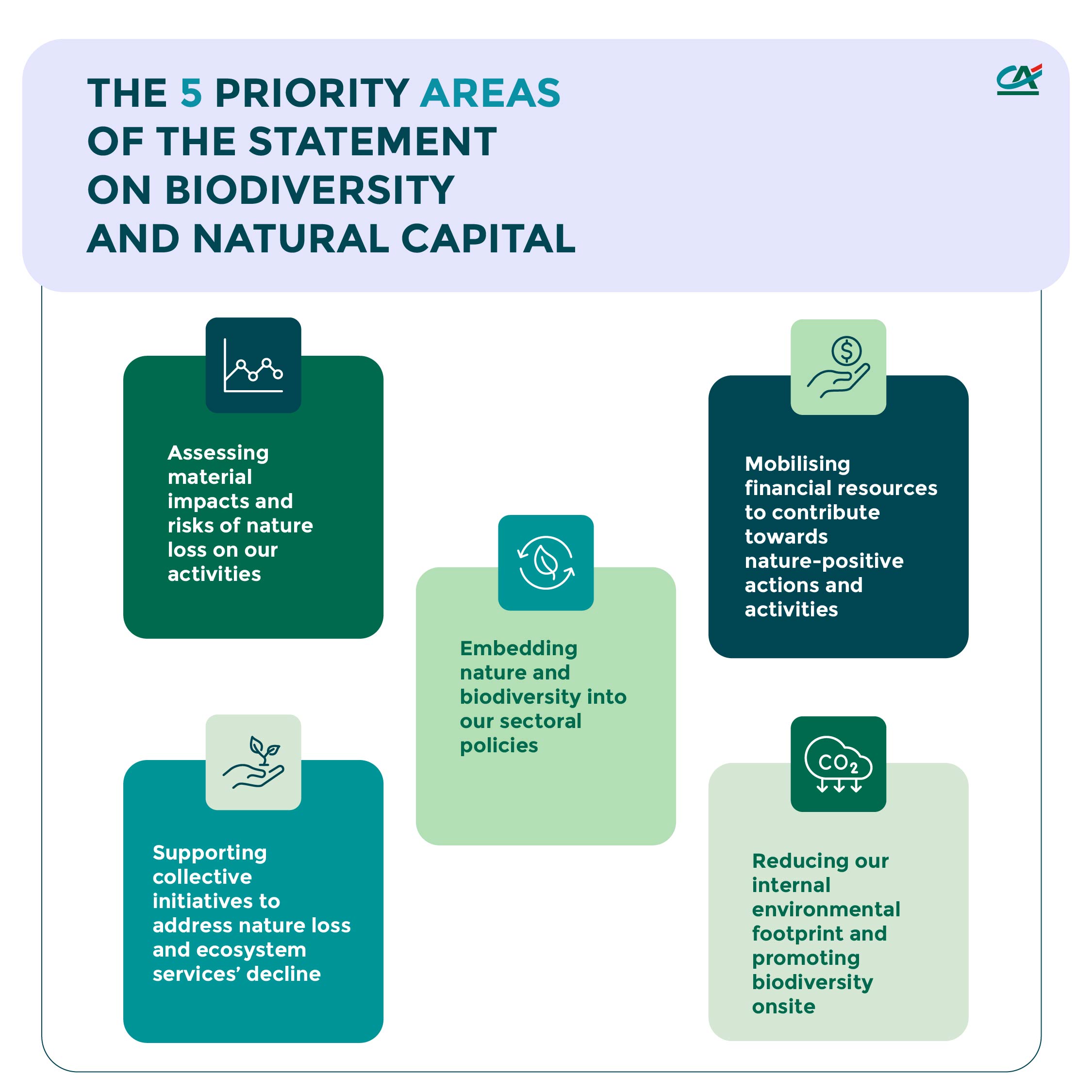 The 5 Priority Axes of statement on biodiversity and natural capital