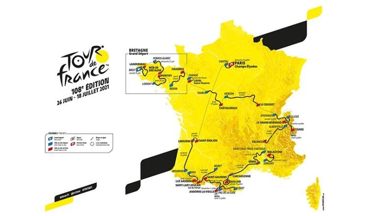 Carte tour de France 2021