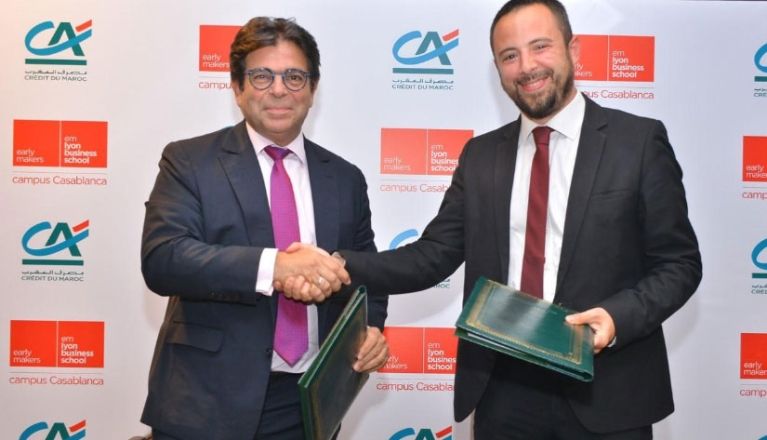 Crédit du Maroc signe un partenariat avec Emlyon - credit agricole