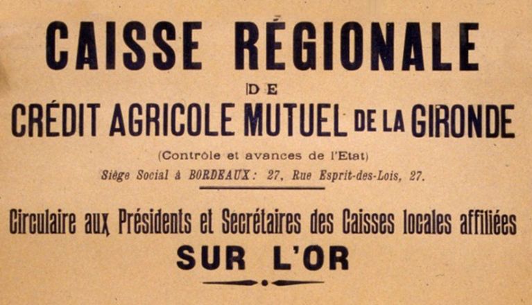 One century ago: Crédit Agricole came through the Great War