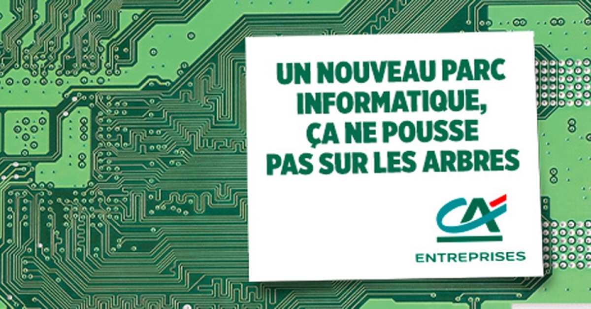 Crédit Agricole lance une campagne publicitaire axée sur la location d'équipements informatiques
