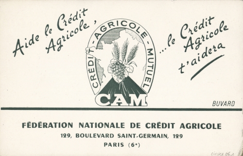 Buvard publicitaire de la Fédération nationale du crédit agricole.